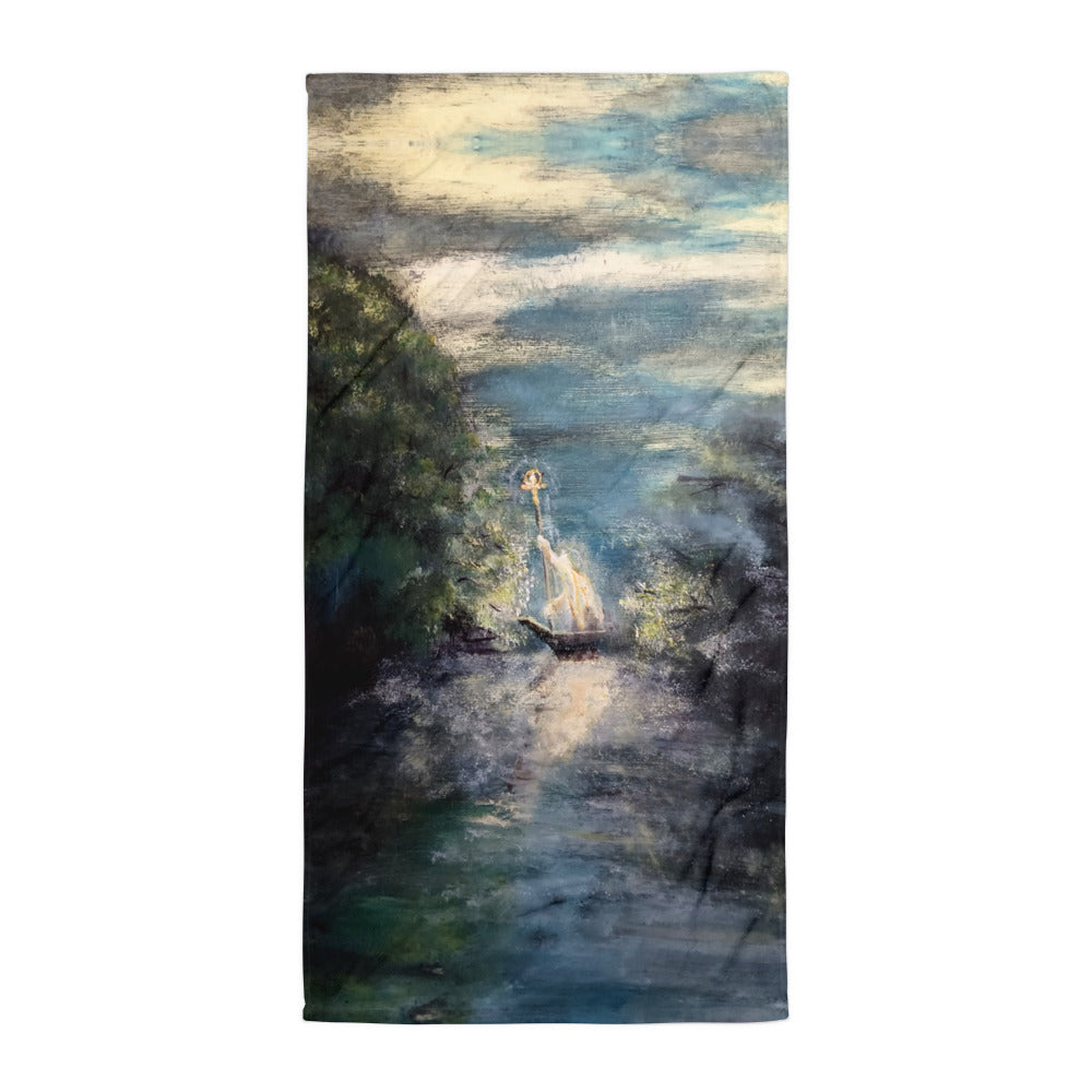 "The Ferry of Spirit River" Towel
