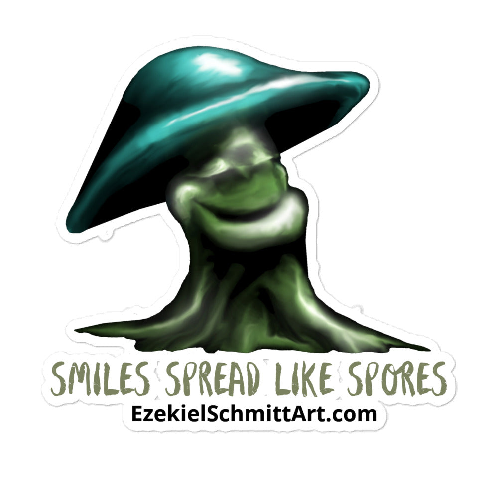 Smiles Spread Like Spores Sticker