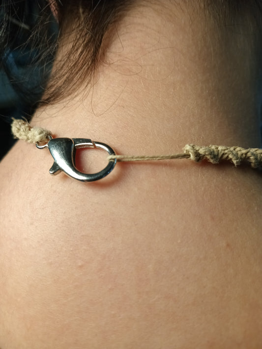 Handmade 18" Macrame Quartz Crystal Necklace