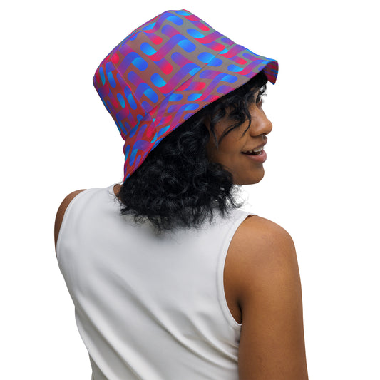 Meta Pattern Reversible bucket hat