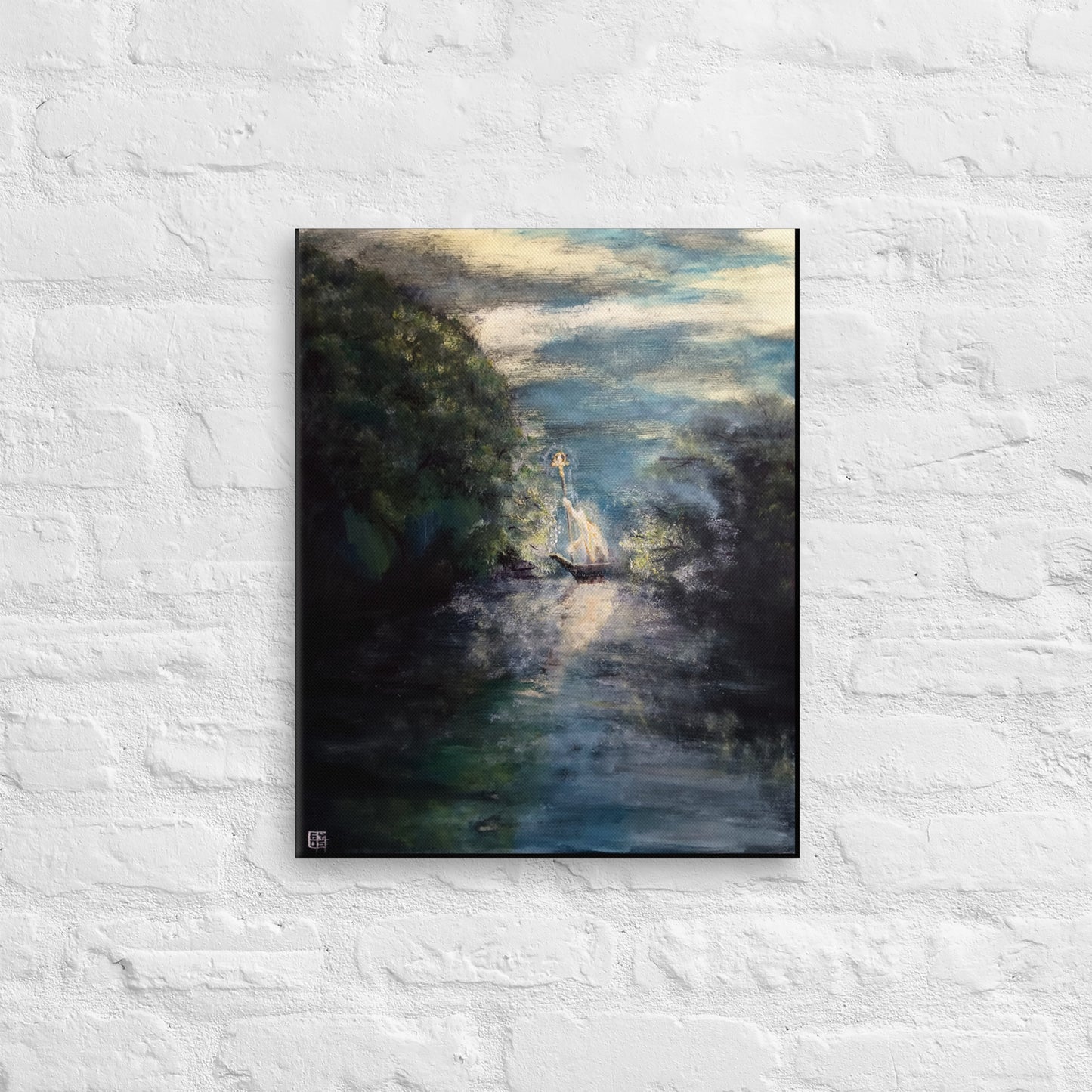 "The Ferry of Spirit River" Canvas Print