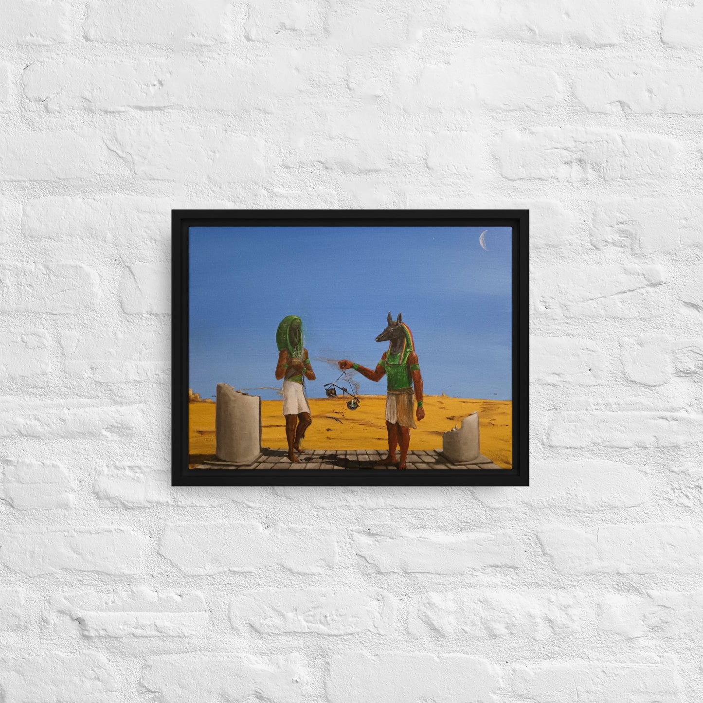 "Weighing the Heart" Framed Canvas Print