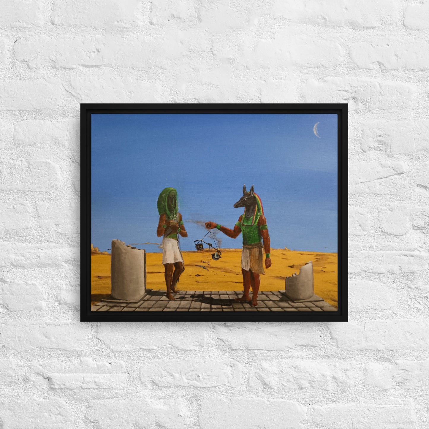"Weighing the Heart" Framed Canvas Print