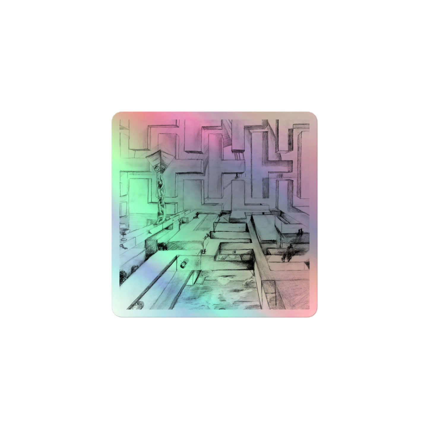 "Labyrinth" Holographic stickers