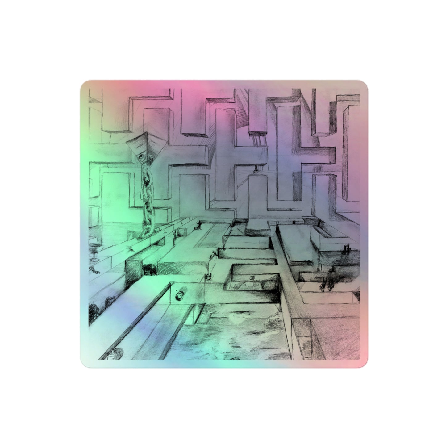 "Labyrinth" Holographic stickers