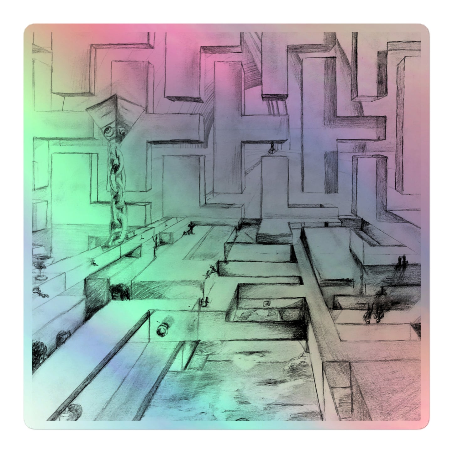 "Labyrinth" Holographic stickers