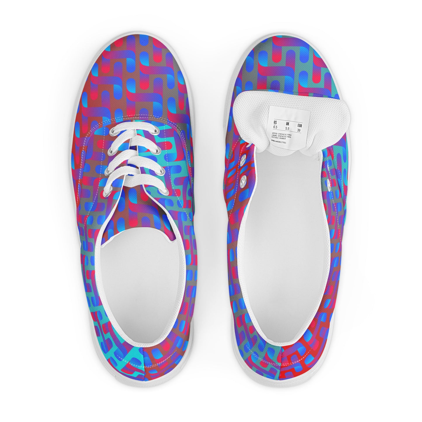Meta Pattern Men’s Lace-up Canvas Shoes