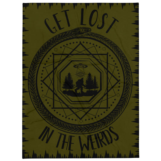 Get Lost In The Weirds Throw Blanket