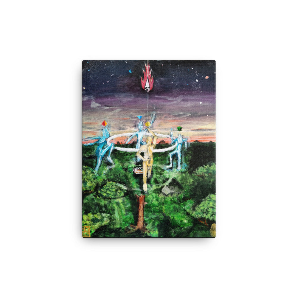 "Dancing with Elementals in the Mind of Gaia" Canvas Print
