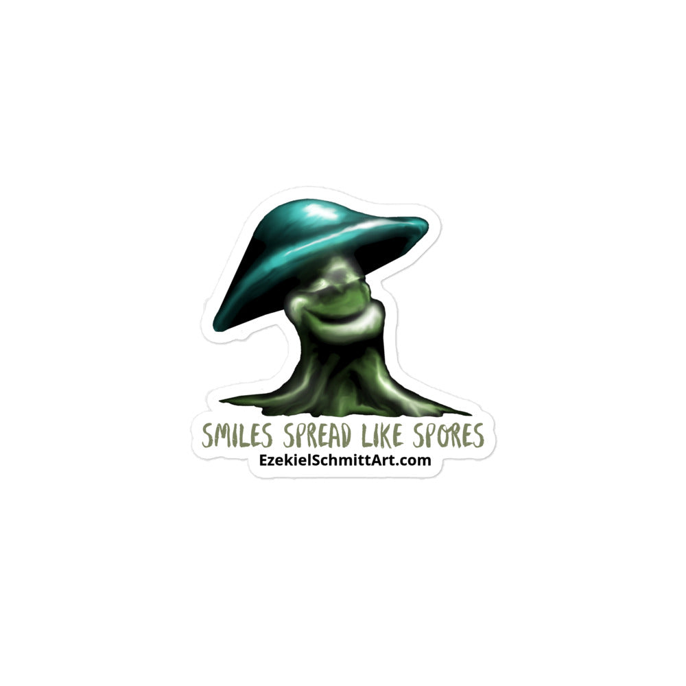 Smiles Spread Like Spores Sticker