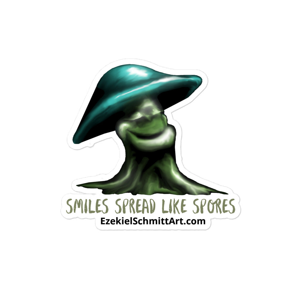Smiles Spread Like Spores Sticker