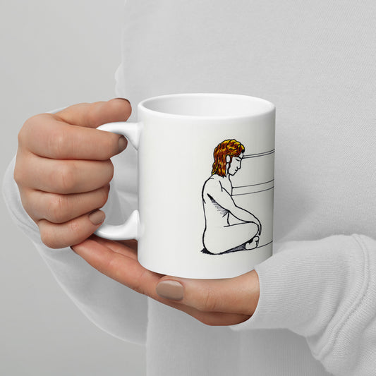 "Reflections of Khet and Ka" White glossy mug