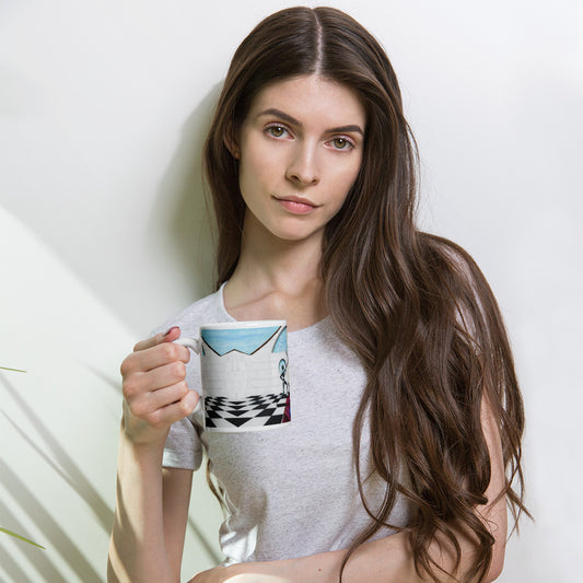 "Psyche" White glossy mug